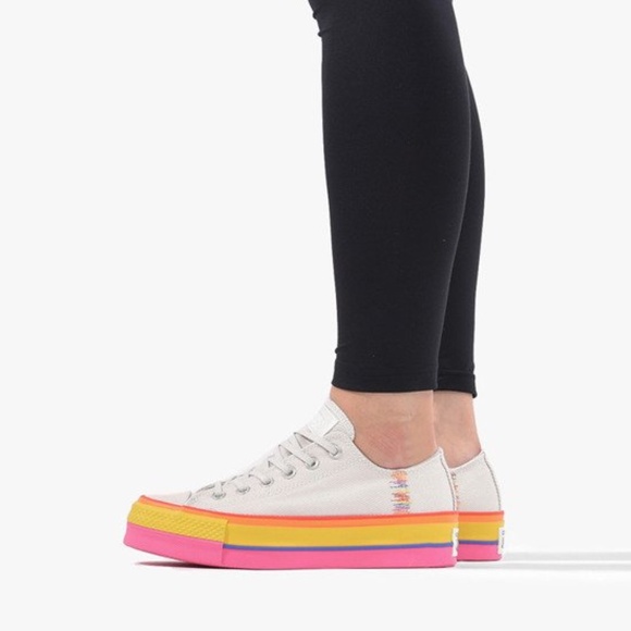 NIB Converse CTAS Lift Ox Canvas 564992C Rainbow - Picture 5 of 8